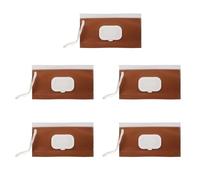 5 sacchetti portatili per salviette umidificate per bambini, design a prova di perdite, organizer adatto ai viaggi, antipolvere per genitori, dispenser per bambini, borsa portaoggetti a prova di