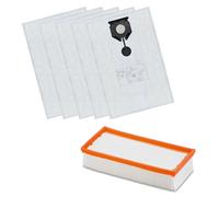 1 Filtro & 5 Sacchetto Aspirapolvere Adatto per Kärcher Come 2.889-154.0 NT 30/1