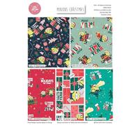 5 scampoli di tessuto di Natale Minions (45 cm x 55 cm), 100% cotone, ideali per artigianato, patchwork e sartoria
