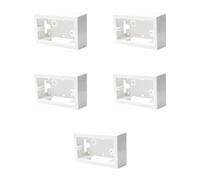 5 scatole 504 per montaggio esterno, Bianca, 4 Moduli, Per Impianti Fuori Muro, Plastica ad alta resistenza, Universale, 100% Compatibile con tutti i Supporti Standard e tutte le serie civili