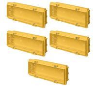 5 Scatole 506/507 da incasso a parete, 6/7 moduli/posti, per muratura, 178x70x48mm, in tecnopolimero ad alta resistenza, cassetta per impianto elettrico, universale per serie civili, giallo