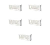 5 scatole 506/507 per montaggio esterno, Bianca, 6/7 Moduli, Per Impianti Fuori Muro, Plastica ad alta resistenza, Universale, 100% Compatibile con tutti i Supporti Standard e tutte le serie civili