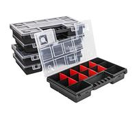 5 scatole assortite - 185 x 290 x 50 mm - Cassetta per piccoli pezzi con coperchio trasparente - Cassetta degli attrezzi cassetta con scomparti estraibili