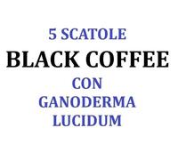5 Scatole Black Coffee Caffè Nero Ganoderma Lucidum/Reishi Scadenza 12-2027