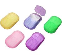 5 scatole di sapone portatile per le mani in fiocchi, sapone di carta usa e getta, mini fogli profumati, fogli di sapone di carta per il lavaggio delle mani, fiocchi di sapone in schiuma, per viaggi