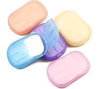5 scatole di sapone usa e getta colorate per la pulizia delle mani, profumo, mini carta per sapone colorato, per scuola, interni, esterni, viaggi, campeggio, escursionismo, campeggio, sapone, fogli di