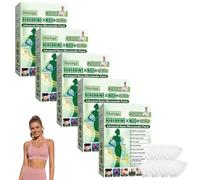 5 Scatole Moringa Berberina X Nad Cerotti, Beberine 10 in 1 Cerottis Dimagranti, Cerotti Dimagranti con Microneedle Nano, Ingredienti Naturali, Facile da Usare, Invisibile Sotto i Vestiti (5 Scatole)