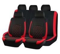 5 Seater Car Seat Covers for Dacia Duster 3 Hybrid 2024 2025 | Non-Slip for Breathable Seat Protector Front Rear Seat Seat Cover Sets(Red)