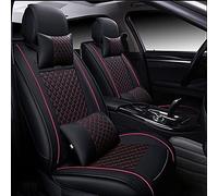 5 Sedile Cuoio Dell'unità Elaborazione Copertura Sede Dell'automobile Per Kia Per Sportage Per Ceed Per Rio Per Niro Per Stinger Per Optima Per Anima Per Forte Protezione Sedile(Black red have pillow)