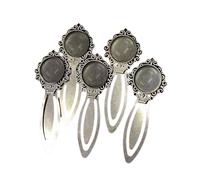 5 segnalibri antichi con pietra di cristallo, clip per pagina di libro, regalo di laurea, per studenti, insegnanti, amanti dei libri, lettori eleganti segnalibri in metallo