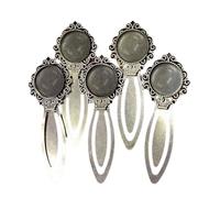 5 segnalibri antichi con pietra di cristallo, regalo di laurea, per insegnanti, studenti, amanti dei libri, clip per pagine in metallo, collezione unica