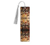 5 segnalibri con stampa di teschi di zucchero, in legno, per uomini e donne, unico per la lettura, regalo ideale