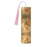 5 segnalibri in legno con mappa del mondo, per uomini e donne, marchio unico da leggere, idea regalo