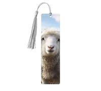 5 segnalibri in legno con nappe, in legno, stile vintage, carini pecorelle, agnello, fatti a mano, per leggere le pagine, etichette da appendere, ornamento per gli amanti dei libri