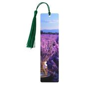 5 segnalibri in legno con nappe, in legno, stile vintage, romantici, con lavanda, fatti a mano, per leggere pagine, etichette da appendere, ornamento per gli amanti dei libri