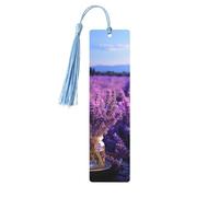 5 segnalibri in legno con nappe, in legno, stile vintage, romantici, con lavanda, fatti a mano, per leggere pagine, etichette da appendere, ornamento per gli amanti dei libri