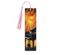 5 segnalibri in legno con nappe, in stile vintage, per teatro musicale, fatti a mano, per leggere le pagine, etichette da appendere in legno, ornamento per gli amanti dei libri