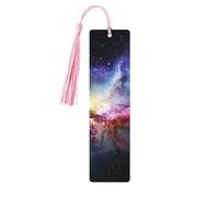 5 segnalibri in legno con nappe, segnalibro vintage in legno, nebulosa e galassia nell'universo, fatti a mano, per leggere pagine, etichette da appendere in legno, ornamento per gli amanti dei libri