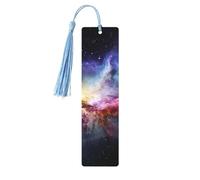 5 segnalibri in legno con nappe, segnalibro vintage in legno, nebulosa e galassia nell'universo, fatti a mano, per leggere pagine, etichette da appendere in legno, ornamento per gli amanti dei libri