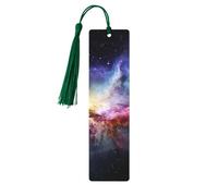 5 segnalibri in legno con nappe, segnalibro vintage in legno, nebulosa e galassia nell'universo, fatti a mano, per leggere pagine, etichette da appendere in legno, ornamento per gli amanti dei libri