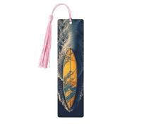 5 segnalibri in legno con nappe, stile vintage, a forma di tavola da surf, fatti a mano, per leggere le pagine, etichette da appendere, ornamento per gli amanti dei libri