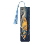 5 segnalibri in legno con nappe, stile vintage, a forma di tavola da surf, fatti a mano, per leggere le pagine, etichette da appendere, ornamento per gli amanti dei libri