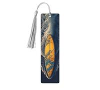 5 segnalibri in legno con nappe, stile vintage, a forma di tavola da surf, fatti a mano, per leggere le pagine, etichette da appendere, ornamento per gli amanti dei libri