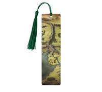 5 segnalibri in legno con nappe, stile vintage, con mappa della Terra di Mezzo, fatti a mano, per leggere le pagine, etichette da appendere, ornamento per gli amanti dei libri
