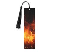 5 segnalibri in legno con nappe, stile vintage, segnalibro in legno che balla il fuoco, fatti a mano, per leggere le pagine, etichette da appendere in legno, ornamento per gli amanti dei libri