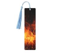 5 segnalibri in legno con nappe, stile vintage, segnalibro in legno che balla il fuoco, fatti a mano, per leggere le pagine, etichette da appendere in legno, ornamento per gli amanti dei libri