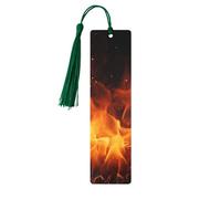 5 segnalibri in legno con nappe, stile vintage, segnalibro in legno che balla il fuoco, fatti a mano, per leggere le pagine, etichette da appendere in legno, ornamento per gli amanti dei libri