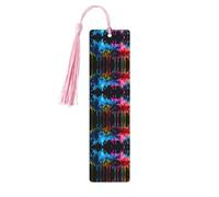 5 segnalibri in legno con stampa a schizzi di vernice, per uomini e donne, unico per la lettura, regalo ideale