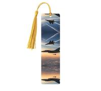 5 segnalibri in legno con stampa di aerei da combattimento aerei, per uomini e donne, unico segnalibro per lettura, regalo ideale