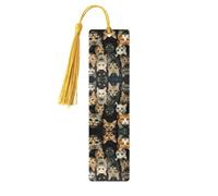 5 segnalibri in legno con stampa di gatti, simpatici segnalibri per uomini e donne, unico per leggere il regalo ideale