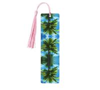 5 segnalibri in legno con stampa di palma estiva, per uomini e donne, marchio unico da leggere, regalo ideale