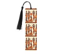 5 segnalibri in legno per uomini e donne africani tribali segnalibri in legno unici fatti a mano con nappa ciondolo segnalibro per amanti dei libri, regalo di compleanno per insegnanti