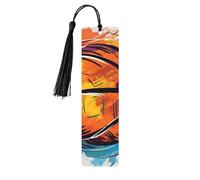 5 segnalibri in legno per uomini e donne basket colorati schizzo divertimento segnalibri in legno unici fatti a mano con nappa ciondolo segnalibro artigianale per amanti dei libri regalo di compleanno