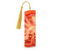 5 segnalibri in legno per uomini e donne con fetta di pomodoro segnalibri in legno unici fatti a mano con nappa ciondolo segnalibro per amanti dei libri, regalo di compleanno per insegnanti