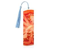 5 segnalibri in legno per uomini e donne con fetta di pomodoro segnalibri in legno unici fatti a mano con nappa ciondolo segnalibro per amanti dei libri, regalo di compleanno per insegnanti