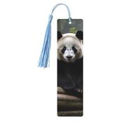 5 segnalibri in legno per uomini e donne, due grandi panda, segnalibri in legno unici fatti a mano con nappa, per amanti dei libri, regalo per insegnanti di compleanno
