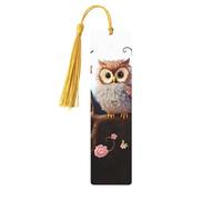 5 segnalibri in legno per uomini e donne, graziosi gufi, alberi e scoiattoli, segnalibri in legno unici fatti a mano con nappa, per amanti dei libri, regalo di compleanno per insegnanti
