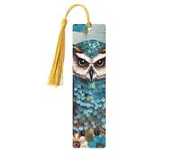 5 segnalibri in legno per uomini e donne gufo fiori primaverili turchese segnalibri in legno unici fatti a mano con nappa ciondolo segnalibro per amanti dei libri regalo di compleanno insegnanti