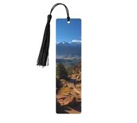 5 segnalibri in legno per uomini e donne Pikes Peak Colorado segnalibri in legno unici fatti a mano con nappa ciondolo segnalibro per amanti dei libri, regalo di compleanno per insegnanti