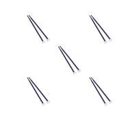 5 set 1 paio di bacchette per tamburi Timpani multicolore con testa in feltro bacchette classiche professionali stabili a doppia testa martello per batteria adulti blu scuro