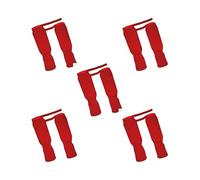 5 set 1 paio di parastinchi per arti marziali miste, protezione elastica per allenamento, colore rosso e S