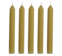 5 Set 1" X 8" Candele A Candelabro In Cera D'Api Naturale Fatte A Mano