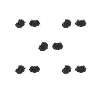 5 set 2 pezzi Cinese Erhu Riduttore di Rumore Pad Sound Filter Filencer Pads Nero