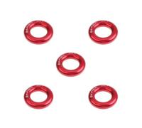 5 set 22KN Alluminio Rappel Ring Bail-Out Rappelling Rigging Arrampicata Salvataggio Rosso