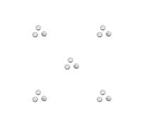 5 set 3 pezzi pulsante tromba raccordi modificati componenti riparazione universale piccolo metallo dita chiavi ottone strumento componente stile 4