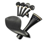 5 Set Accessori Per Parti Di Violino Tipo Hill, Picchetti Per Violino Cordiera Mentoniera, Raccordi Per Violino In Legno Di Ebano